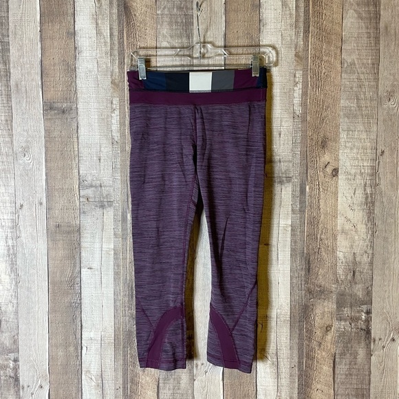 Lululemon Inspire Crop II Wee Are From Space Plum - Picture 5 of 10